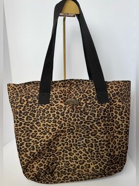 Ricardo Beverly Hills packable leopard print tote bag